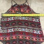 BCX  Red and Black Tribal Print Tank Top Size Xl Photo 4