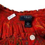 CHAPS  Denim Orange Paisley Cotton Blouse Women Top Size Small | 60-12 Photo 3