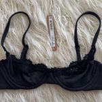 SKIMS  Fits Everybody Lace Demi Underwire Bra Onyx Size 32A Photo 0