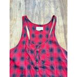 Denim & Supply Ralph Lauren VTG  Women's Red Plaid Ruffles flannel Dress Size M Photo 4