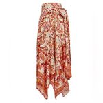 $498 NEW AMUR Nova Paisley Silk Wrap Maxi Skirt Size 4 Pink Photo 2