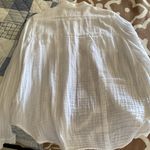 We The Free Free People  White Cotton Gauze Button Down Shirt M Photo 4
