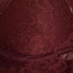 PINK - Victoria's Secret  Maroon Lace Push-up Bra Size Small Padded Underwire Photo 9