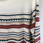 Style & Co Womens Sweater Striped Scoop Neck Studded Ivory Size 0X Photo 1