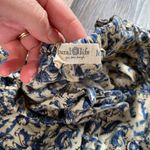 Natural Life Cotton Boho Cottagecore Earth Tone Blue Cream Midi Dress Medium Photo 3