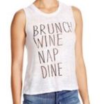 Nation Ltd Jen Menchaca Camden Brunch Burnout Graphic Tank Top T-Shirt Top Photo 25