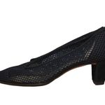 Walter Steiger Womens Classic Pump Heel Black Mesh Mid Almond Toe 7 B Photo 3