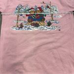 Chic Vintage Christmas Bear Womens Medium Pink Ugly Christmas Sweater 80s 90s Photo 7