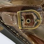 Alegria Shiny Bronze Brown Patent Leather Buckle Slide Mule ALG-126 35 5 5.5 Photo 8