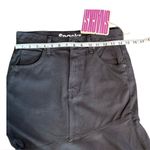 Mother Snacks Crinkle Cut Asymmetrical Denim Midi Skirt Black Size 27 NWT Photo 11