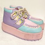 Dolls Kill Strange Cvlt Size 10 Pastel Pink Super Kreep Platforms Sneakers Punk Photo 3