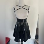 Dolls Kill DISRUPT THE PEACE MINI DRESS vinyls black dress XS Photo 1