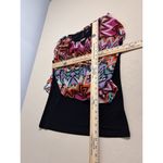 New Directions Women Top SM Short Sleeve Pullover Boho Tropical Vacation Resort Photo 5