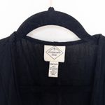 st. john's bay Womens Kimono One Size Black Boho Embroidered Tassel Hem Witchy Photo 5