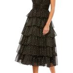 Mac Duggal  49510 Layered Polka Dot Cocktail Dress Size 0 New w/ Tag MSRP $398 Photo 0
