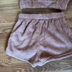 Plush lounge suit Medium. Shorts and top. New. Deep rose. Very comfy Photo 2