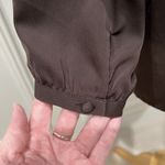 Ralph Lauren Chocolate Brown Satin Like Blouse Long Sleeve Fall Autumn Classic Photo 4