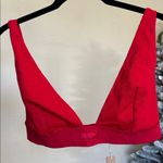 SKIMS  COTTON RIB PLUNGE BRALETTE IN CRANBERRY size Xl Photo 2