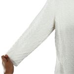 Shoshanna Long Sleeve Ruffled Crew Neck Sheath Textured White Dress Sz 12 Photo 4