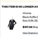 Vimmia  brand black zip up jacket unique design Photo 6