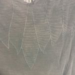 Free People  Large pretty top yellow stitching on blue gorgeous Photo 6