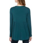Kaari Blue NWT  Belk Long Sleeve Swing Tee | Dark Teal Green | Large Photo 1