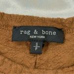 Rag and Bone  Gemma Jacquard Scoop Neck Short Sleeve Top Lettuce Trim Small Brown Photo 9