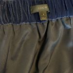 J.Crew Blue Velvet Skirt Pockets Ruffle Hem Stretch Waist Pull-on Lined Preppy Photo 9