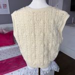 Miss Love Cream Button-Up Sweater Vest Photo 1