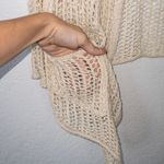 Honey Punch Cream Open Knit Draped Cardigan Size Medium Photo 1