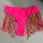 Pink Fringe Swimsuit Bottom Medium Photo 2