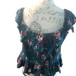 B 0G Collective XXL Green Floral Elastic Crop Top Pink Photo 3