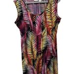 kim rogers  Petite Mini Tropical Hawaiian Sleeveless Dress Size XL Petite Black Photo 0