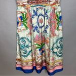Anthropologie Collette Dinningan Dress Tied Acionna Silk Size 12 V-Neck Eclectic Photo 6