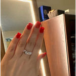 Boutique 1ct Solitaire Simulated Diamond Ceramic‎ Ring White & Silver | NWT Sz 5 Photo 9