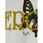 Vintage White Long Sleeve Cropped Sweatshirt Cherokee Mountains Size Small Photo 2