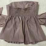 ZARA Women's Bustier Bandeau Tie Sash Back Detail Strapless Top Photo 2