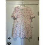 Petal and Pup Maggie Elias Dress Size Large Pink Hearts Babydoll Flutter Sleeve Photo 4