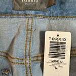 Torrid NWT Midi Denim Front Slit Skirt, Light Blue Denim Pencil Skirt Photo 7