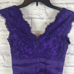 Tadashi Shoji Purple Lace Dark Feminine Sexy Sheath Dress Size 0 Petite Photo 8