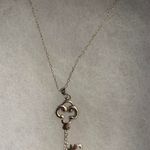 Sterling Silver 925 Heart Key Necklace Photo 2