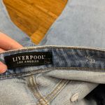 Liverpool Los Angeles Hannah Crop Flare Jeans Fringe Hem Light Wash Size 16 Blue Photo 4