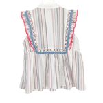 Ella Moss Natalia Ruffle Baby Doll Top Sleeveless Fringe Size Large L EUC L2191 Photo 8