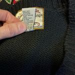 Vintage Holiday Embroidered Cardigan Vest Candles Ornaments Knit Photo 2