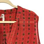 Live 4 Truth 2X Red Geometric Sleeveless Blouse Boho Festival Top Plus Size Photo 3