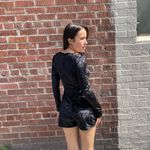 Garage  black velvet Romper sz xs Photo 2