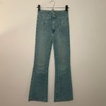 We The Free  Jayde Flare Jeans Cropped Medium Wash High Rise Boho Women 25 Petite Photo 1