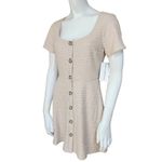 Lush Clothing NWT Lush Sand Dollar Tan Striped Short Sleeve Dress (S) Photo 1