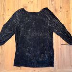 POL  Black Mineral Wash Slit Sleeve Top Size L‎ Photo 1