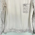 Lou & grey  Women's Space Dyed Grey Terry Raglan Semi-sheer Top Size M Photo 2